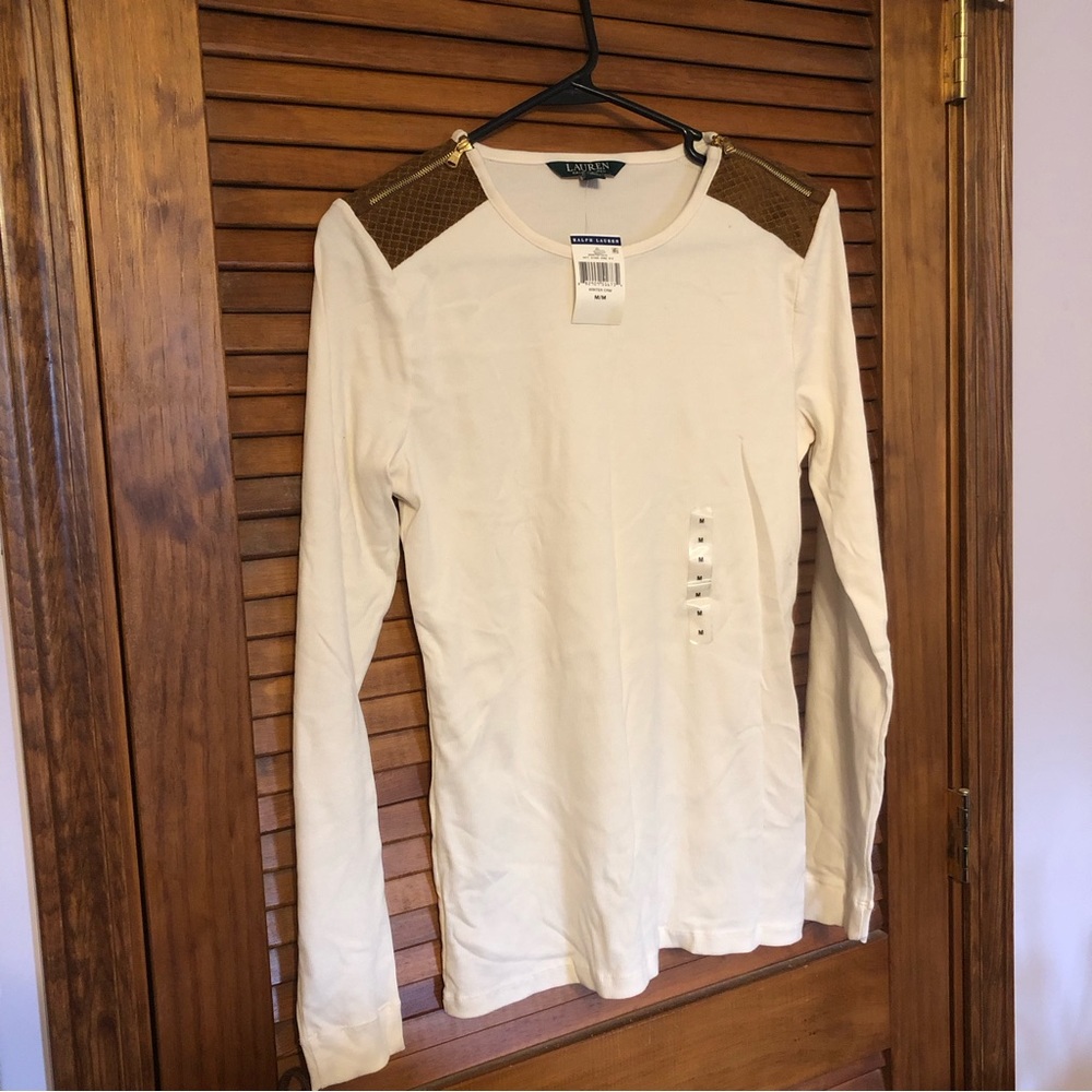 Ralph Lauren Cream Long Sleeve Top